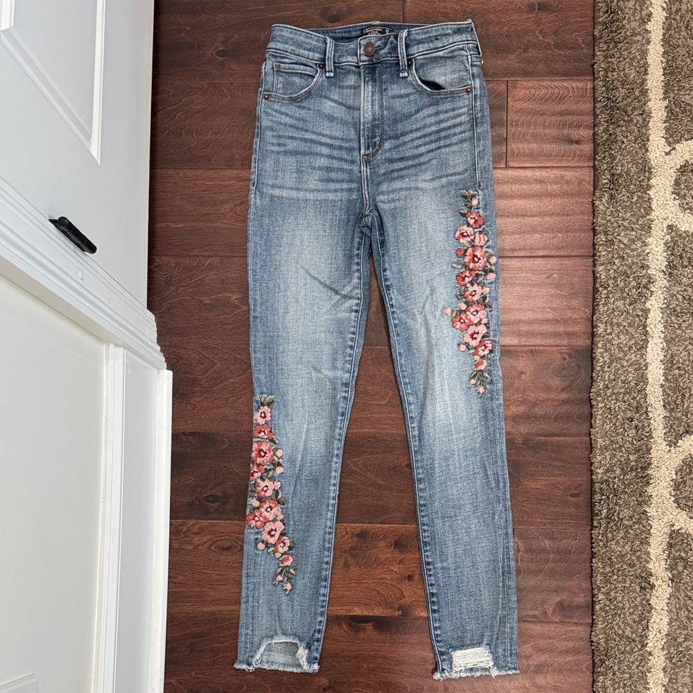 Abercrombie & Fitch A&F Simone High Rise Ankle Jeans Denim Skinny Size 0 25